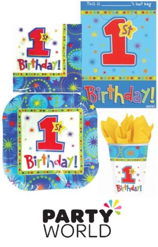 1st Birthday Boy Blue One-derful Party Value Pack (40pcs)