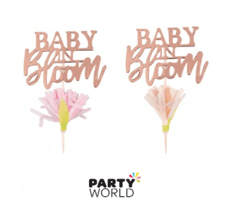 baby in bloom cupcake toppers