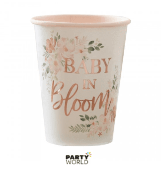 baby in bloom paper cups