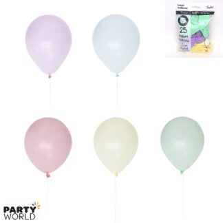 biodegradable latex balloons 30cm 25pk sorbet pastel mix colours