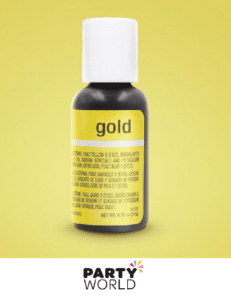 gold yellow gel food colouring