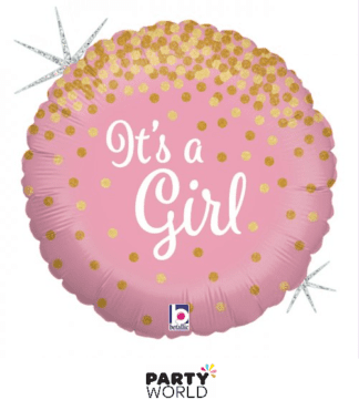 its a girl gender reveal foil balloon