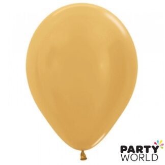 mini gold latex balloons