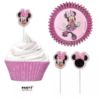 minnie mouse cupcake cases & toppers