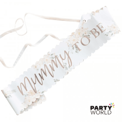 mummy to be baby in bloom sash
