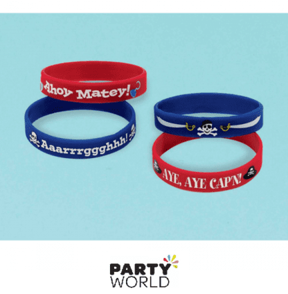 pirate party rubber wristband