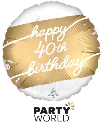 40th Birthday Party Golden Age Foil Balloon