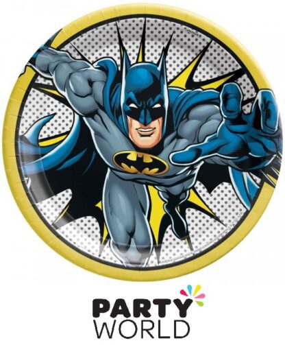 Batman Heroes Unite Party Round Paper Plates (8)