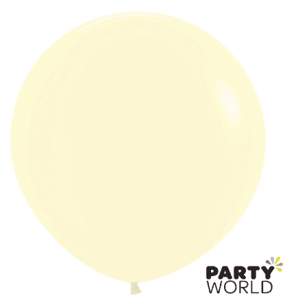 pastel matte yellow latex balloon large 60cm