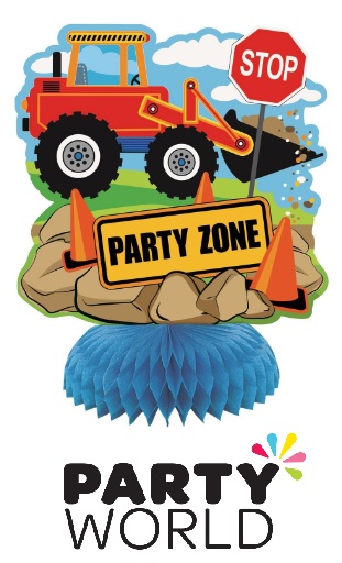 Construction Party Zone Honeycomb Decorations (3pcs)