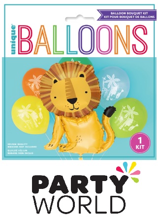 Giant Lion Party Balloon Bouquet Kit