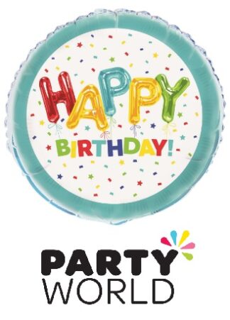 Happy Birthday Multicoloured Foil Balloon