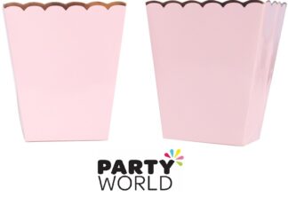 Soft Pink Party Treat Boxes 11cm x 9.5cm (6pk)