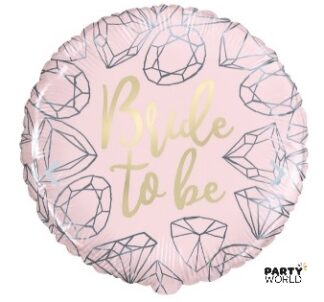 bride to be pink foil balloon