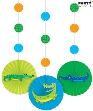 crocodile party hanging decorations