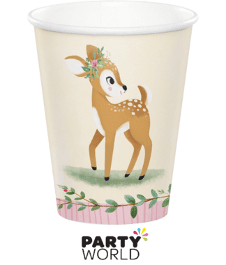 deer paper cups woodland party