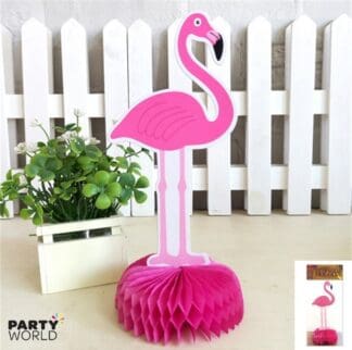 pink flamingo table decorating centerpiece