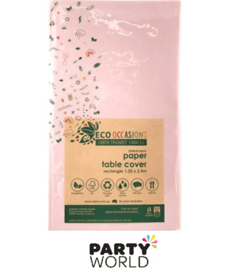 pink paper tablecover