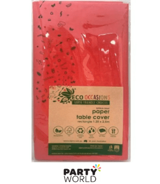 red paper tablecover eco friendly