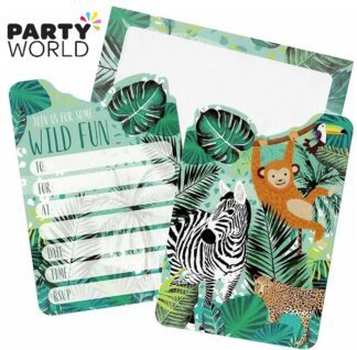 Jungle Safari Party Wild Fun Invitations (8pk)