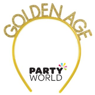 Over the Hill Golden Age Party Glitter Headband