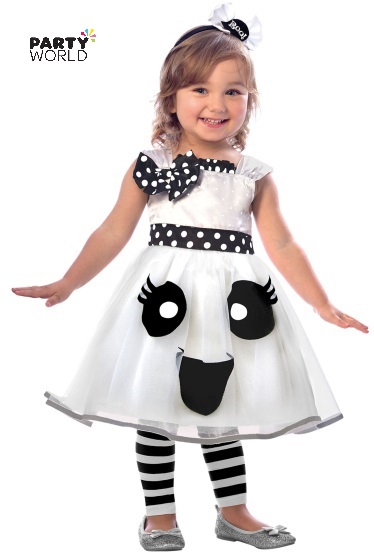 girls ghost costume dress halloween outfit
