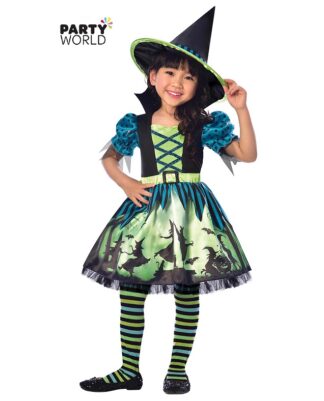 girls witch halloween costume dress