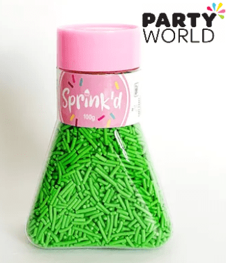 green jimmies sprinkles