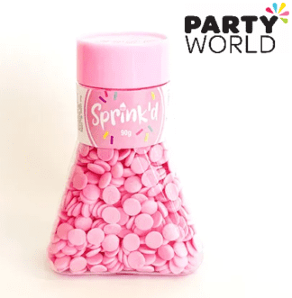 pink sequins confetti sprinkles edible sprinkd