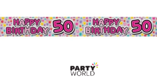 50th happy birthday banner