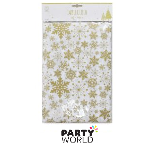 GOLD SNOWFLAKE TABLECOVER