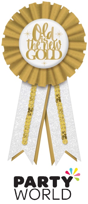 Over the Hill Golden Age Party Award Ribbon
