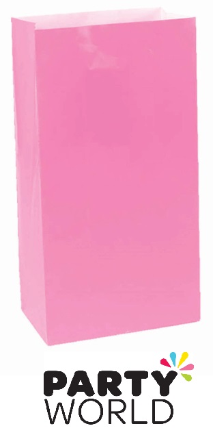 Paper Party Treat Bags - Pink (12)