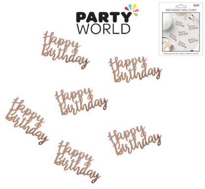Rose Gold Happy Birthday Large Foil Scatters