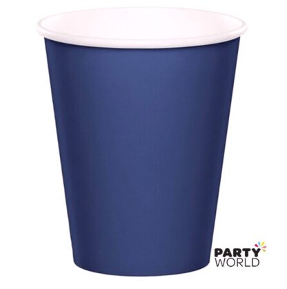 blue paper cups
