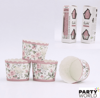 floral print baking cups