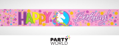 happy birthday unicorn banner