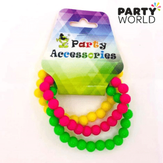 neon bead bracelets wristbands