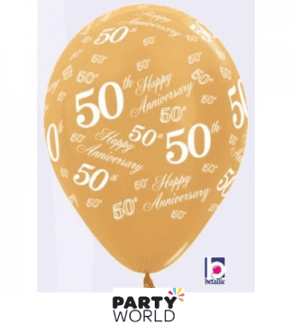 50th anniversary latex balloons