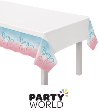 The Big Reveal Boy Or Girl Plastic Tablecover