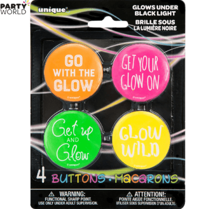 glow in the dark buttons badges