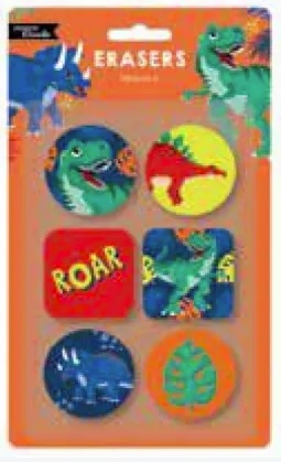 Dinosaur Party Erasers (6)