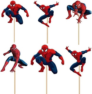 spiderman cupcake toppers