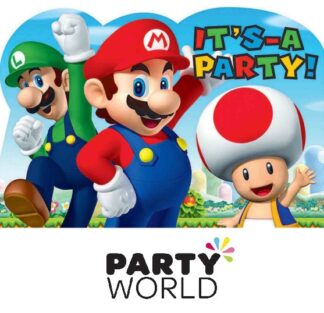 Super Mario Bros Party Postcard Invitations (8)