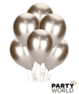 chrome champagne balloons