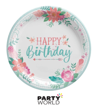 free spirit happy birthday plates