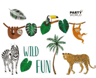 jungle party wall decoration cutouts