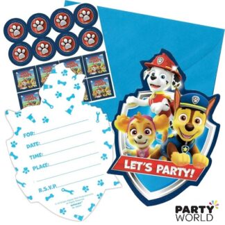 paw patrol party invitations
