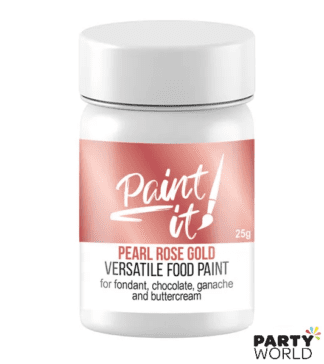 pearl rose gold food paint