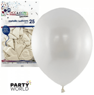 pearl white latex balloons